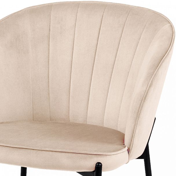 Комплект кухонных стульев Миэль кремовый велюр/черный, 4 шт. - Вид 6