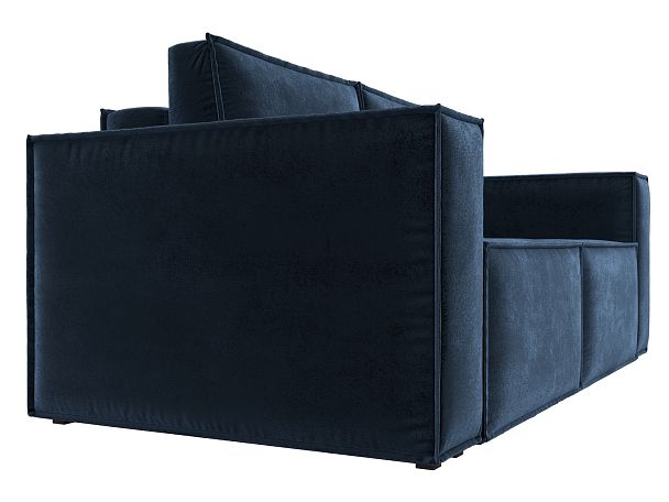 Диван прямой Куба мини Велюр синий - Вид 3