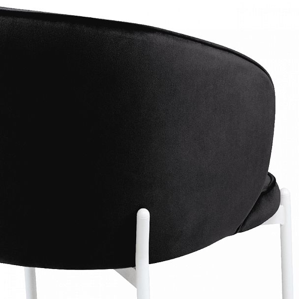 Комплект кухонных стульев Миэль черный велюр/белый, 2 шт. - Вид 9