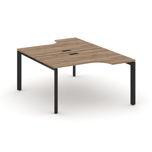 Style Project Next Рабочая станция эргономичная SN-59P.DRPA-021 Дуб Табак/Металл Черный/Черный Заглушка 1380*1632/1992*750 - Вид 1