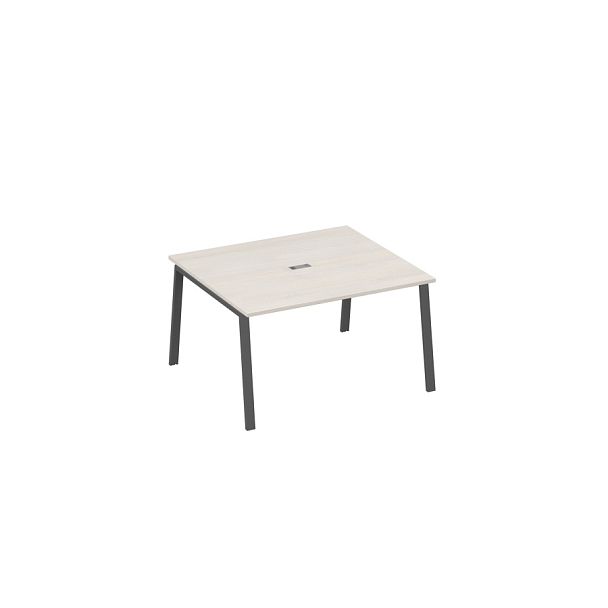 Стол 160 металлокаркас TRE в переговорную A4 А4 Б3 132 БП дуб / металлокаркас антрацит - Вид 1