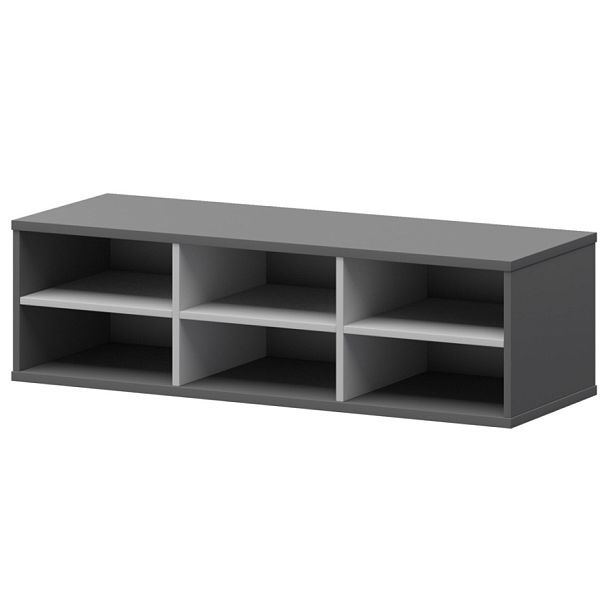 Надставка с вставкой для тумбы-купе СМТ-12НВ.18 тип1 Графит/Белый 1236x444x400 Смарт - Вид 1