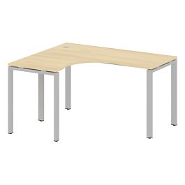 Metal System Стол криволинейный левый на П-образном м/к БП.СА-3 (L) Акация/Серый металл 1400*1200*750 - Фото предпросмотра