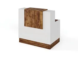 RTD081-120-SH ТАНДЕМ / TANDEM Стойка ресепшн 1-120 1200х700х1200 Таксония шоколадная - Фото предпросмотра