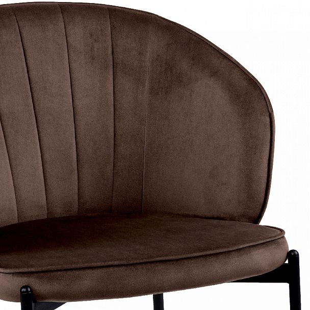 Комплект кухонных стульев Миэль коричневый велюр/черный, 3 шт. - Вид 8