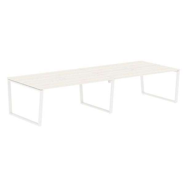 Стол 4-х местный EVWST 3513 Ясень Траун/Белый 3526х1346х750 EDIS - Вид 1