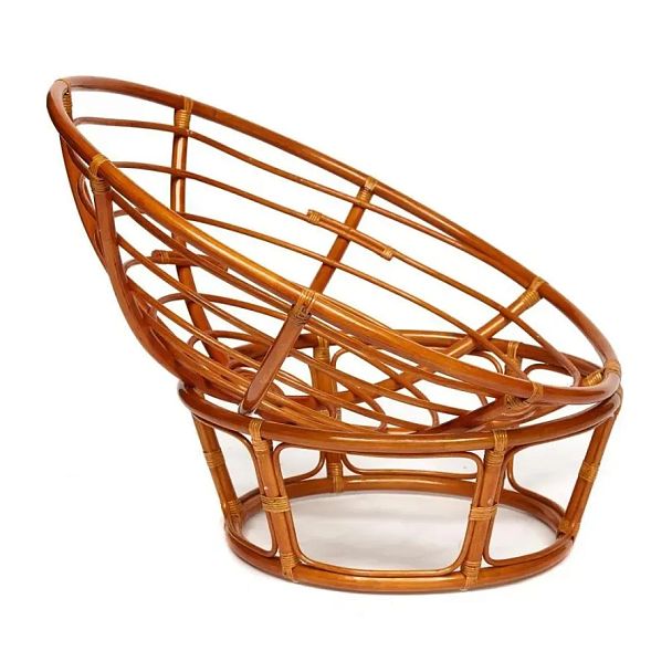 Кресло Папасан/Papasan (23/01 W) /с подушкой и ремешками/Cognac (коньяк) - Вид 2