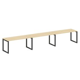 Metal System Quattro Р. ст. на 3 раб. места на О-образном м/к 50БО.СМ-3.4 Акация/Антрацит металл 4800*720*750 - Фото предпросмотра