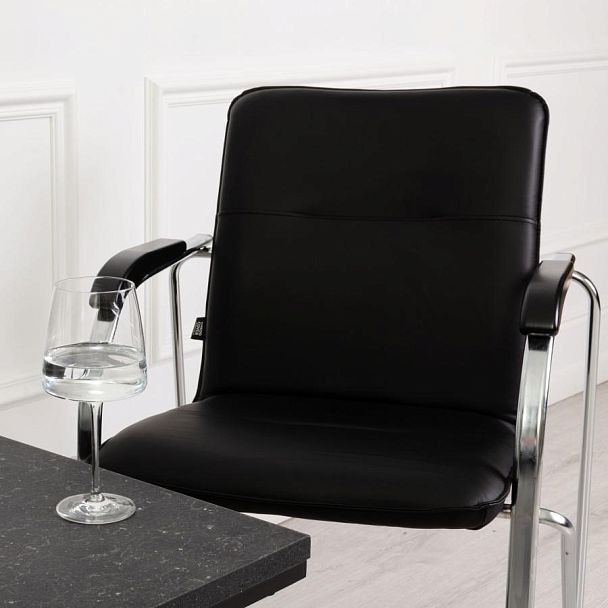 Стул Самба, экокожа черная, гальваника - Вид 10