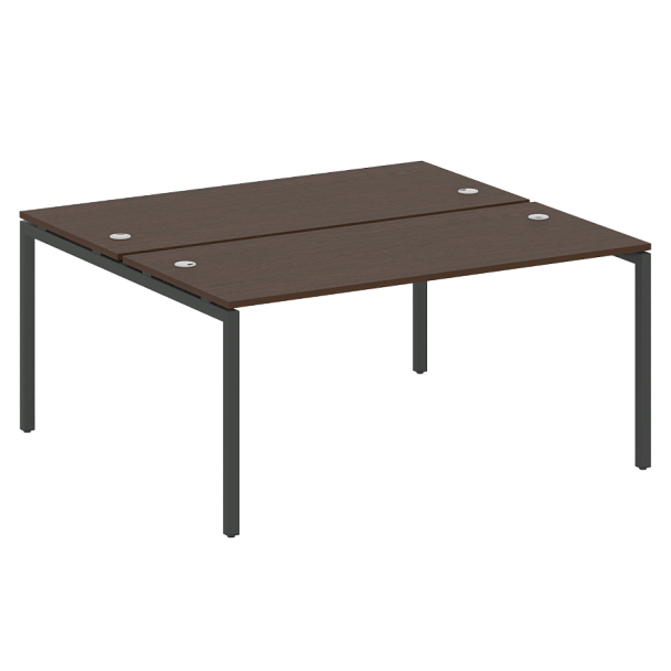 Metal System Quattro Р. ст. на П-образном м/к 40БП.РАС-СП-2.4 Венге/Антрацит металл 1600*1475*750 - Вид 1