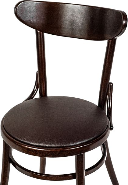 Комплект венских деревянных стульев Милем темный орех/коричневая экокожа, 4 шт. - Вид 5