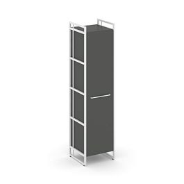 Rift Шкаф 4 ниши узкий RF.SU-41 (L) Антрацит/Металл Белый 420*396*1648 - Фото предпросмотра