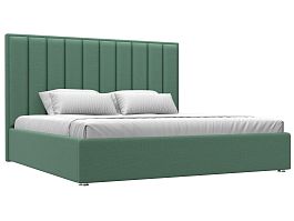 Кровать интерьерная Афродита 200 Рогожка зеленый - Фото предпросмотра
