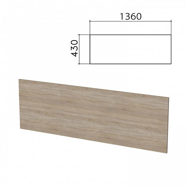 Экран-перегородка "Бюджет", 1360х16х430 мм, БЕЗ ФУРНИТУРЫ, дуб сонома 091, 402667, 402667-091 - Вид 2