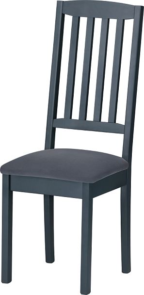 Стул деревянный с мягким сиденьем Стил Серый/Серый велюр - Вид 1