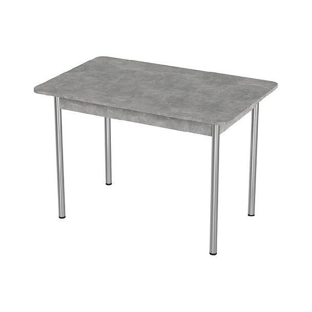 Стол Лион 1 ЛДСП (Подстолье прямое хром(мет)) НЕ ВЫБИРАТЬ Ателье светлый - Вид 1