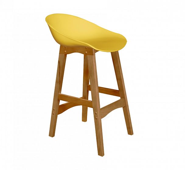 Стул полубарный Sheffilton SHT-ST19/S65-1 желтый/светлый орех - Вид 2