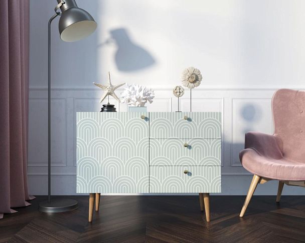 Комод Berber три ящика и дверка 34 принт арт BB34/Print_34 - Вид 4