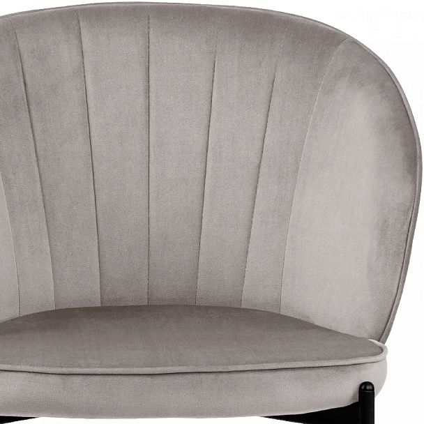 Комплект кухонных стульев Миэль светло-серый велюр/черный, 2 шт. - Вид 7