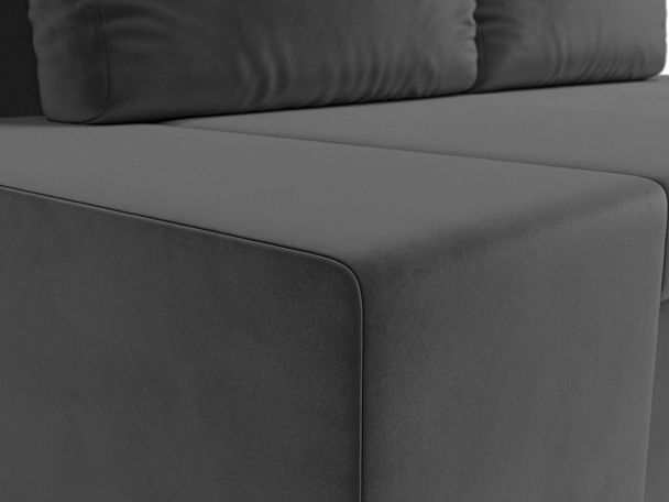 Диван прямой Сан Марко (полностью велюр серый) - Вид 4