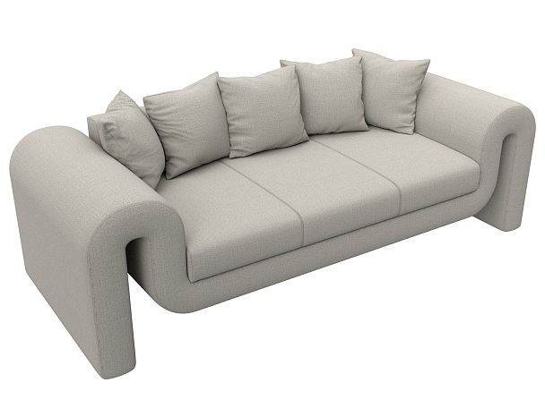 Диван прямой Волна Рогожка бежевый - Вид 5