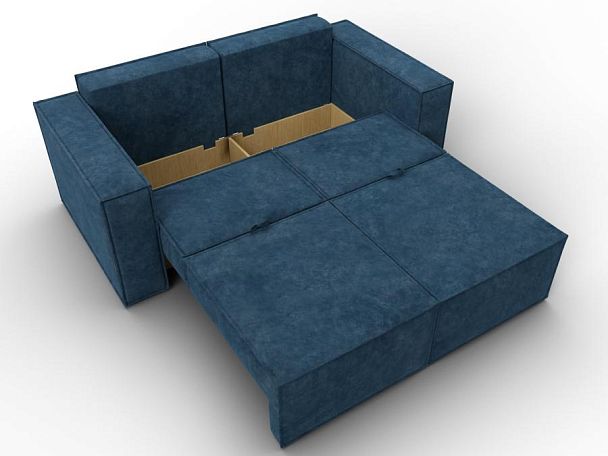 Диван прямой Куба мини Велюр синий - Вид 8