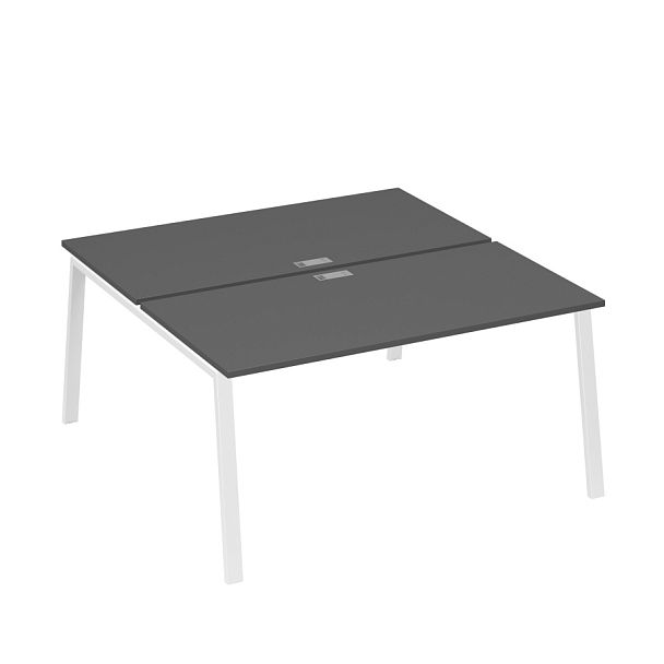 Рабочая станция (2х160) каркас TRE A4 А4 Б3 178  БП антрацит премиум / металлокаркас белый - Вид 1