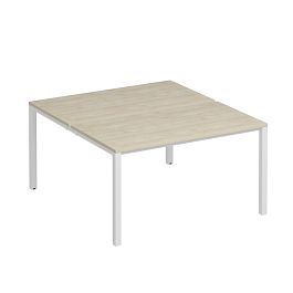 Рабочая станция на металлокаркасе КФ (2х140) Комфорт КФ К.Б1 1145 ДШ дуб шамони / белый - Фото предпросмотра