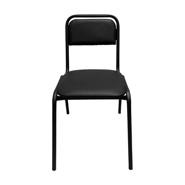 Стул для посетителей РС42, черный каркас, кожзам черный - Вид 4
