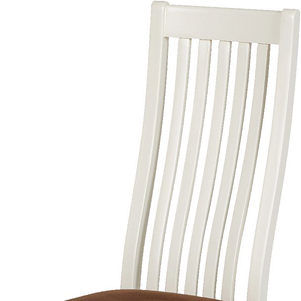 Стул деревянный с мягким сиденьем Альбен Слоновая кость/Коричневый велюр - Вид 6