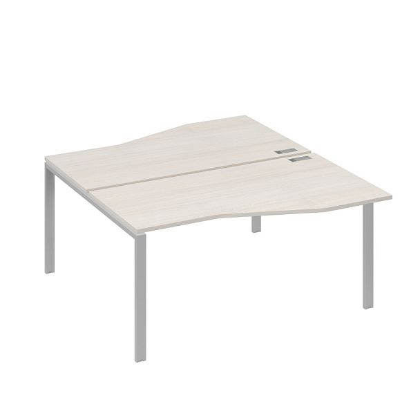 Рабочая станция столы Техно" каркас UNO (2х160) A4 А4 Б1 191 БП дуб / металлокаркас серый - Вид 1