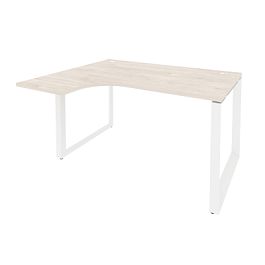 Onix Стол эргономичный левый на О-образном м/к O.MO-SA-3 (L) Денвер светлый/Белый металл 1380*1180*750 (800/460) - Фото предпросмотра
