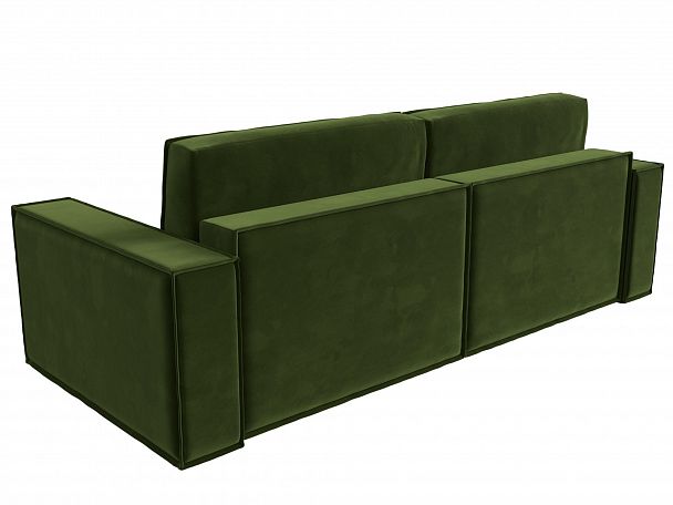 Диван прямой Куба (полностью микровельвет зеленый) - Вид 10