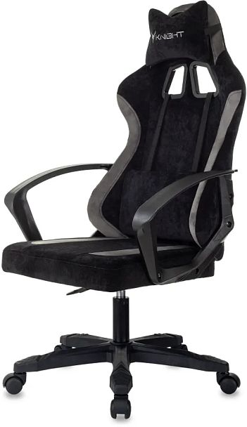 Кресло игровое Knight Optimum черный/серый крестов. пластик - Вид 2