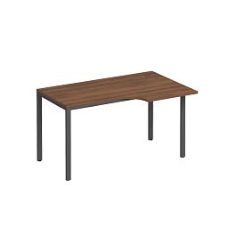 Стол эргономичный правый на металлокаркасе МП2 Формула МП2 К 194 орех французский / антрацит - Фото предпросмотра