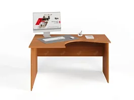 UNITY PС4-14 L ВИШНЯ Офисный стол угловой Левый 1400х1000х750 - Фото предпросмотра