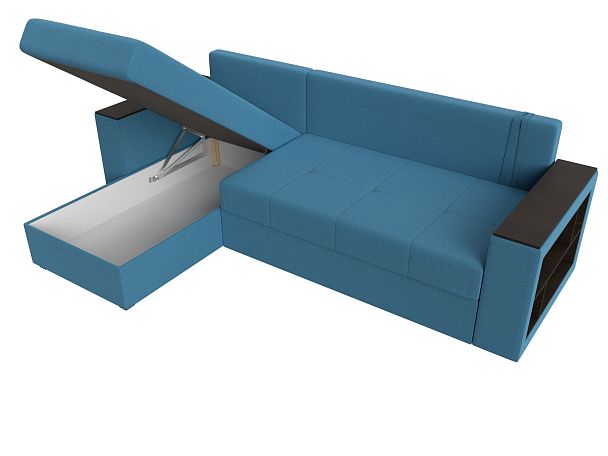 Диван угловой Дубай Лайт левый угол Рогожка голубой - Вид 9