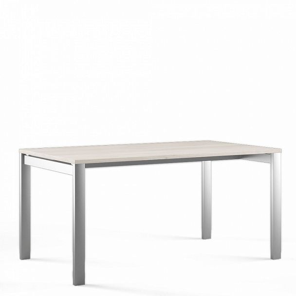 Стол прямой на металлоопорах Tess Metal 180x80x75 светлый дуб - Вид 1