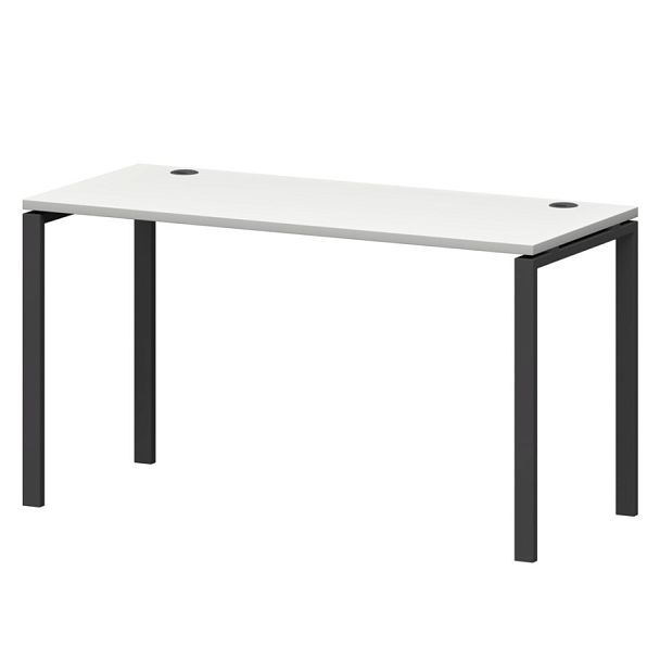 Стол на металлокаркасе СМС25-П-12К.60.Пр25 Белый/Антрацит 1200x600x750 Смарт - Вид 1
