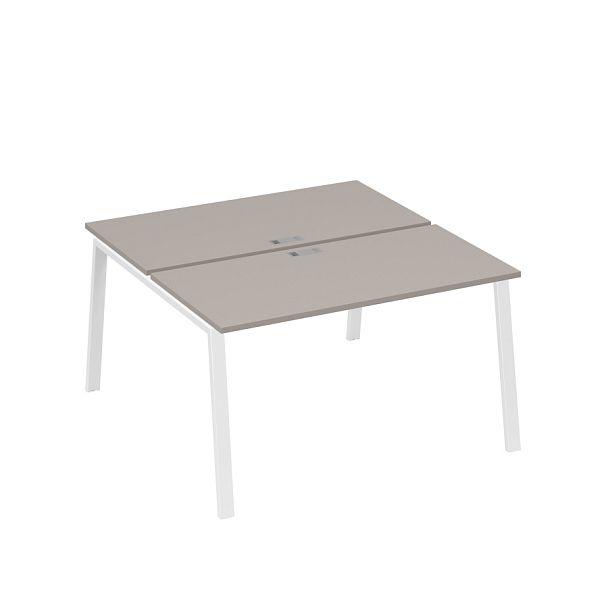 Рабочая станция на металлокаркасе TRE (2х140) A4 А4 Б3 174 БП мокко премиум / металлокаркас белый - Вид 1