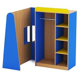 Уголок ряженья с зеркалом, цветной фасад - Фото предпросмотра