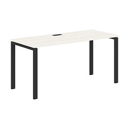 Стол прямой EUST 1567 Ясень Траун/Черный 1560х670х750 EDIS - Фото предпросмотра