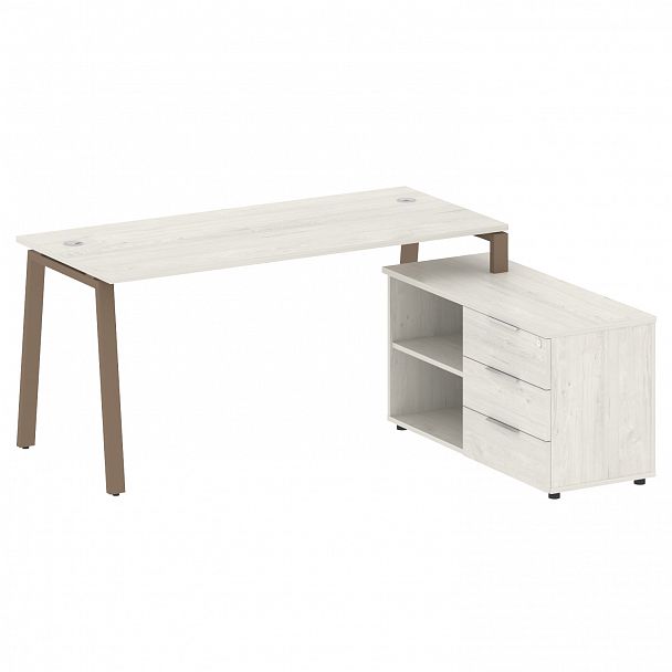 Рабочая станция "Metal System" БА.РС-СТС-2.4 дуб наварра/мокко - Вид 1