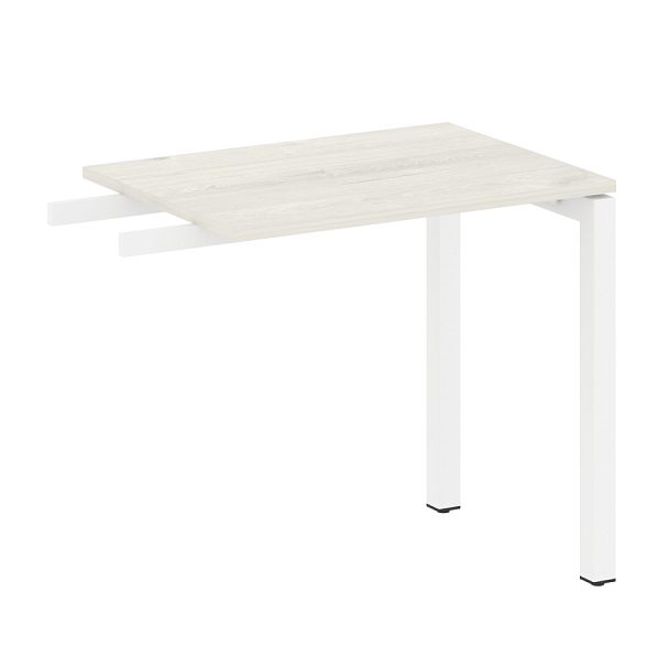 Metal System Quattro Приставной элемент на П-образном м/к 50БП.ПР-2 Дуб наварра/Белый металл 800*600*750 - Вид 1