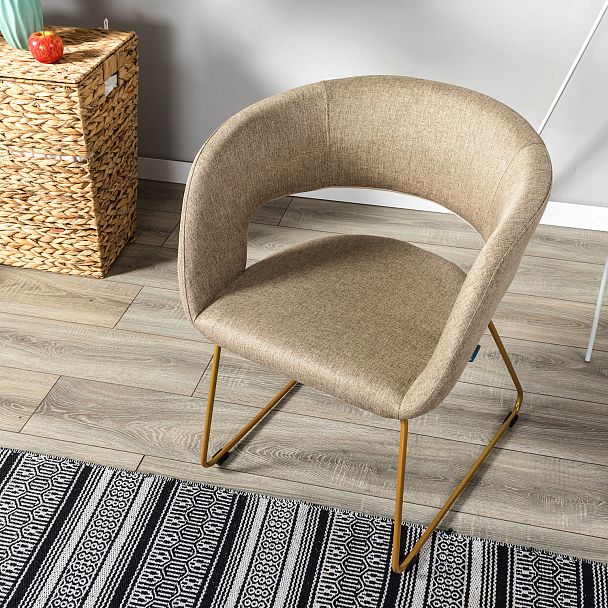 Кресло Hugs beige/Линк золото - Вид 9