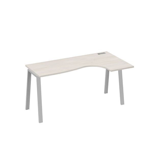 Стол эргономичный правый "Классика" на металлокаркасе TRE A4 А4 Б3 036 БП дуб / металлокаркас серый - Вид 1