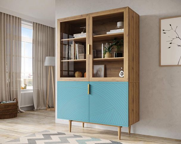 Буфет с двумя дверками Line LN11/GR1/blue - Вид 3