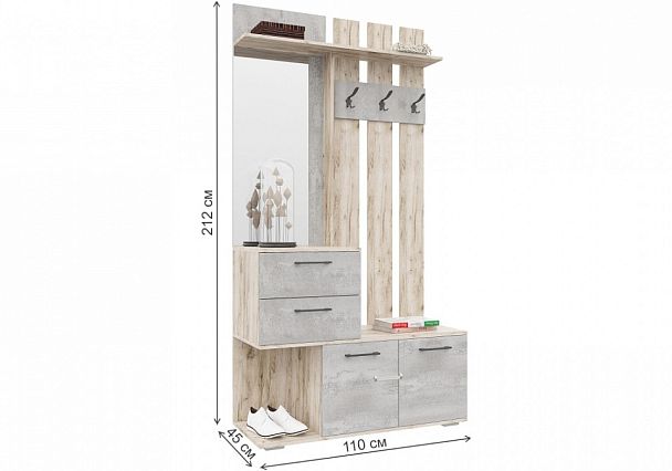 Стенка для прихожей Бостон - Вид 6