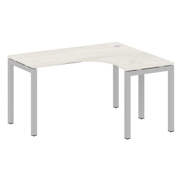 Metal System Quattro Стол криволинейный правый на П-образном м/к 50БП.СА-3 (R) Дуб наварра/Серый металл 1400*1200*750 - Вид 1