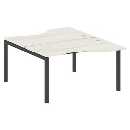 Metal System Quattro Р. ст. криволинейная на П-образном м/к 50БП.РАС-СА-2.2 Дуб наварра/Антрацит металл 1400*1835*750 - Фото предпросмотра